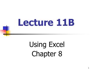 Lecture 11B