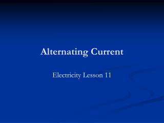 Alternating Current