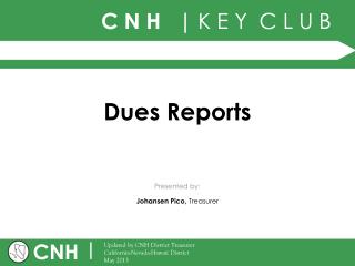 Dues Reports
