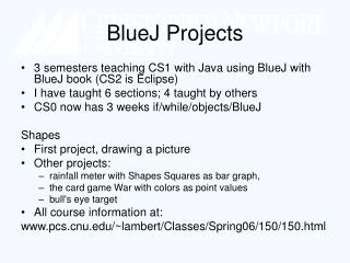 BlueJ Projects