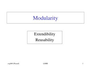 Modularity