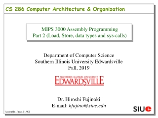 MIPS 3000 Assembly Programming Part 2 (Load, Store, data types and sys-calls)