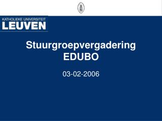 Stuurgroepvergadering EDUBO