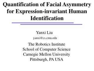 Quantification of Facial Asymmetry for Expression-invariant Human Identification