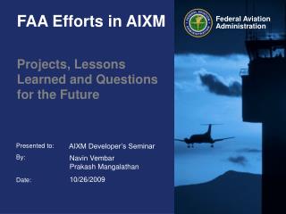 FAA Efforts in AIXM