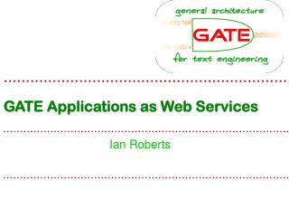 GATE Applications as Web Services