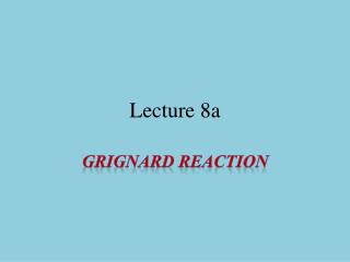 Lecture 8a