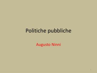 Politiche pubbliche