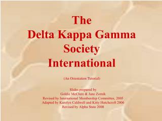 The Delta Kappa Gamma Society International