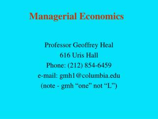 Managerial Economics