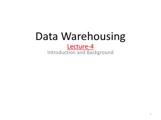 Data Warehousing