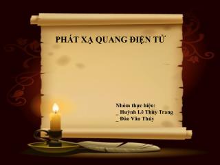 PHÁT XẠ QUANG ĐIỆN TỬ