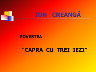 ION CREANG Ă