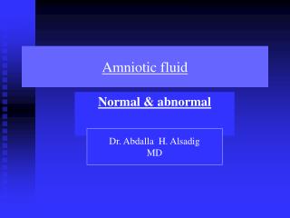 Amniotic fluid