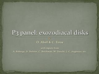 P3 panel: exozodiacal disks