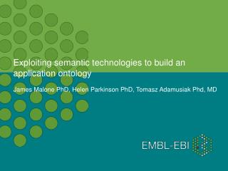 Exploiting semantic technologies to build an application ontology
