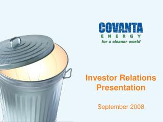 Investor Relations Presentation September 2008