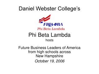 Daniel Webster College’s Phi Beta Lambda hosts