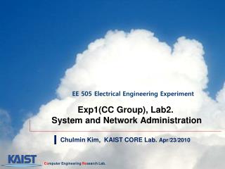 Exp1(CC Group), Lab2. System and Network Administration