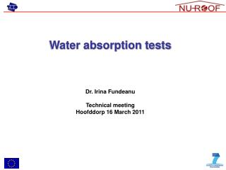 Water absorption tests