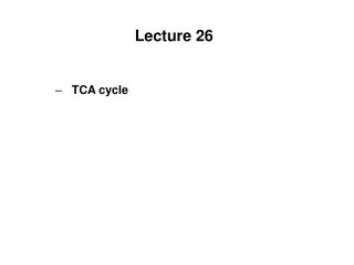 Lecture 26