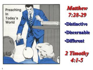 Matthew 7:28-29 Distinctive Discernable Different