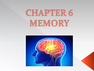 CHAPTER 6 MEMORY