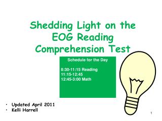 Shedding Light on the EOG Reading Comprehension Test