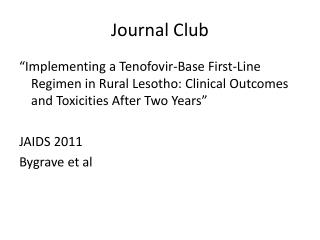 Journal Club