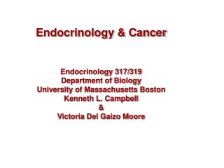 Endocrinology &amp; Cancer