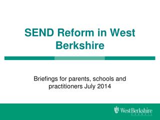 SEND Reform in West Berkshire