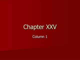 Chapter XXV