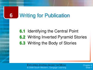 Writing for Publication