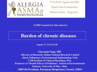 Burden of chronic diseases