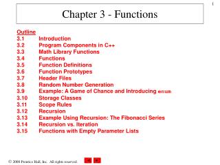 Chapter 3 - Functions