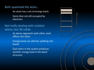 Bohr quantized the atom…