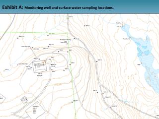 Exhibit A: Monitoring well and s urface w ater s ampling locations.