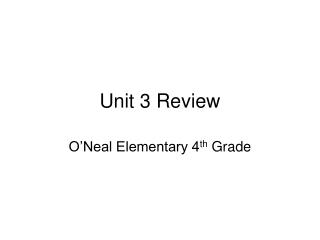 Unit 3 Review