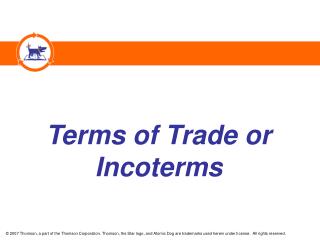 Terms of Trade or Incoterms