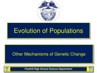 Evolution of Populations