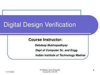 Digital Design Verification