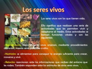 Los seres vivos