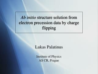 Ab initio structure solution from electron precession data by charge flipping