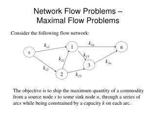 Network Flow Problems – Maximal Flow Problems