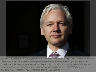 WikiLeaks founder Julian Assange