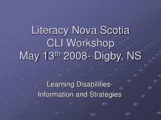 Literacy Nova Scotia