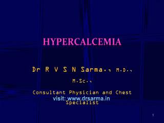 HYPERCALCEMIA