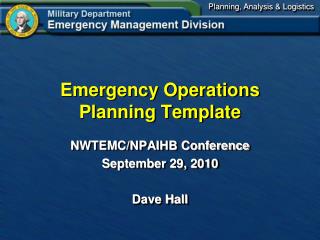 Emergency Operations Planning Template