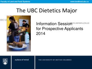 The UBC Dietetics Major