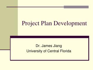 Project Plan Development